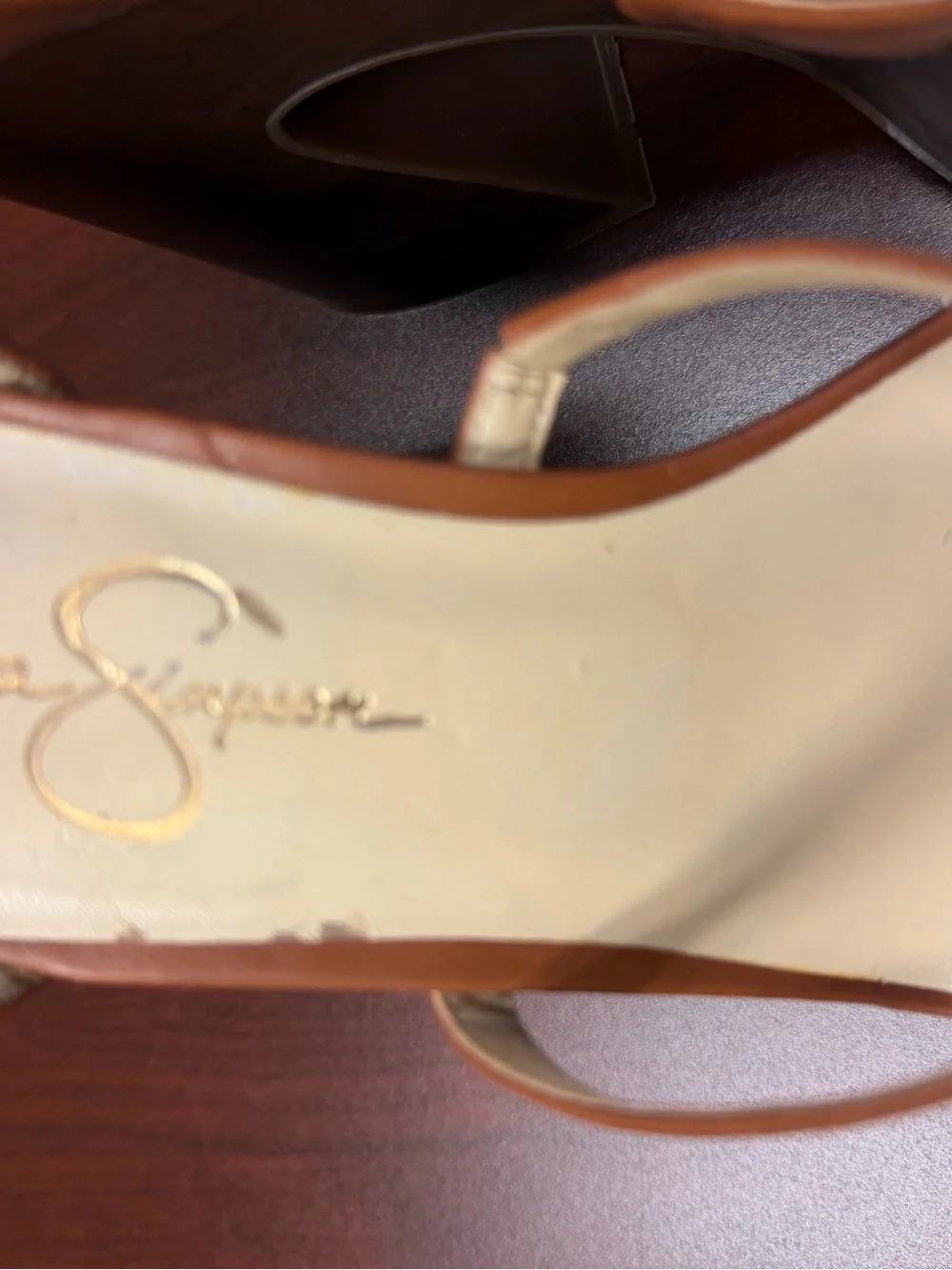 Jessica Simpson Brown Tan Platform Sandals